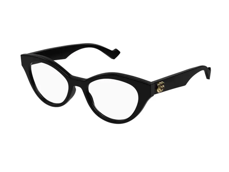 Gucci Donna GG0959O 001 Montature da vista Acetato Nero Trasparente Cat Eye