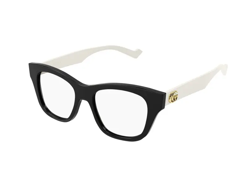 Gucci Donna GG0999O 002 Montature da vista Acetato Nero Trasparente Squadrata