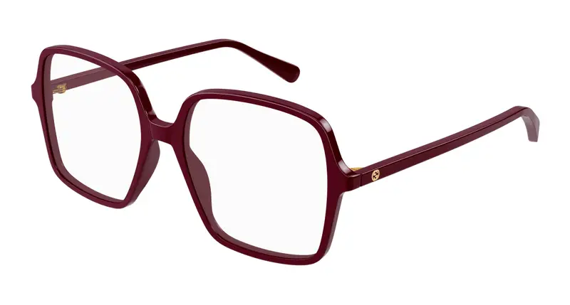 Gucci Donna GG1003O 005 Montature da vista  Bordeaux Trasparente Squadrata