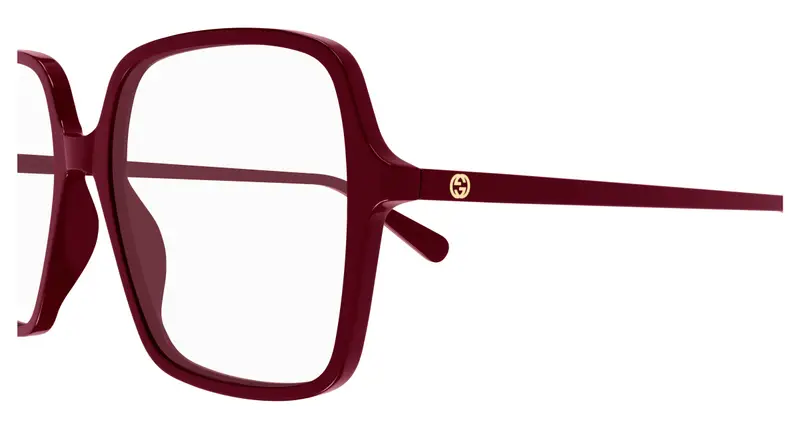 Gucci Donna GG1003O 005 Montature da vista Bordeaux Trasparente Squadrata miniatura 2