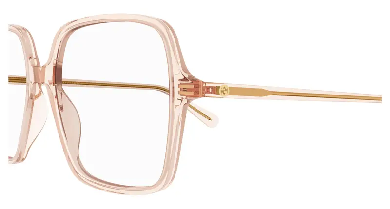 Gucci Donna GG1003O 006 Montature da vista Rosa Trasparente Squadrata miniatura 2