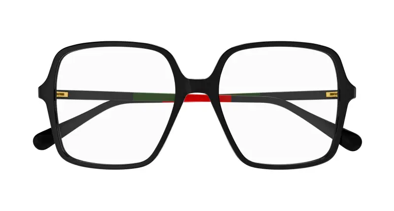 Donna GG1003O 008 Montature da vista Acetato Nero Trasparente Squadrata miniatura 2