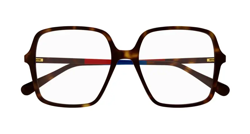 Donna GG1003O 009 Montature da vista Acetato Havana Trasparente Squadrata miniatura 2