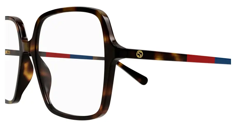 Donna GG1003O 009 Montature da vista Acetato Havana Trasparente Squadrata miniatura 3