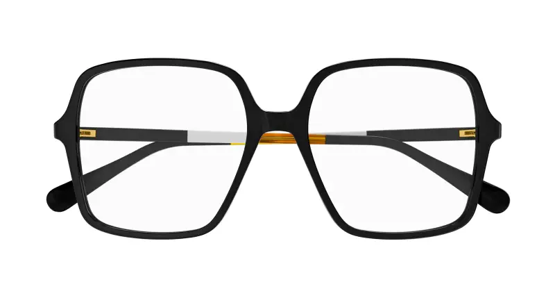 Donna GG1003O 010 Montature da vista Acetato Nero Trasparente Squadrata miniatura 2