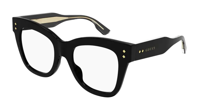 Gucci Donna GG1082O 001 Montature da vista Acetato Nero  Cat Eye