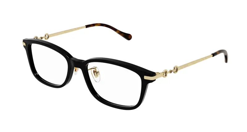 Donna GG1129OJ 001 Montature da vista Acetato Nero Squadrata