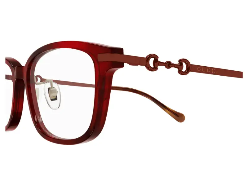 Donna GG1129OJ 003 Montature da vista Acetato Havana/Rosso Squadrata miniatura 3