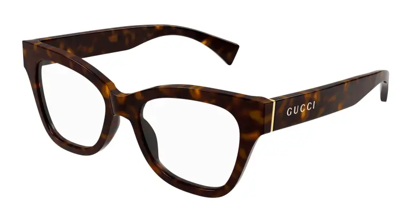 Donna GG1133O 004 Montature da vista Acetato Havana Trasparente Cat Eye