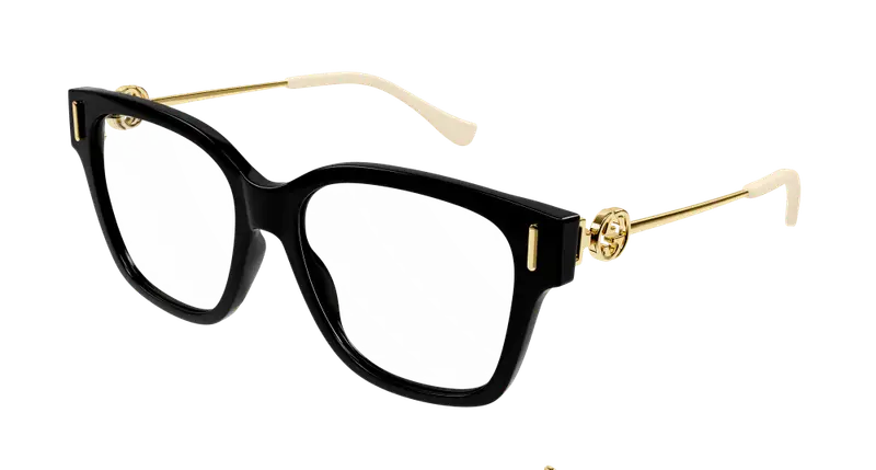Gucci Donna GG1204O 001 Montature da vista Acetato Nero Squadrata