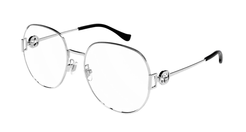 Gucci Donna GG1208O 003 Montature da vista Metallo Argento  Oversize