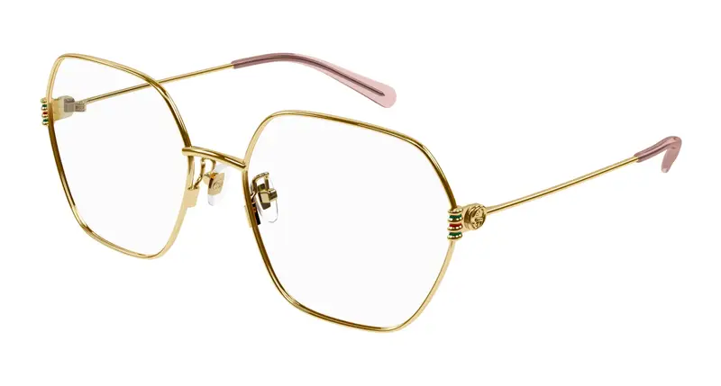Gucci Donna GG1285O 001 Montature da vista Metallo Oro Geometrica