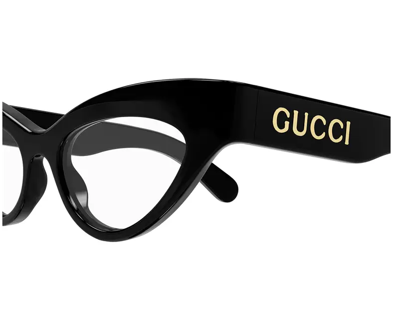 Gucci Donna GG1295O 001 Montature da vista Acetato Nero Cat Eye miniatura 2