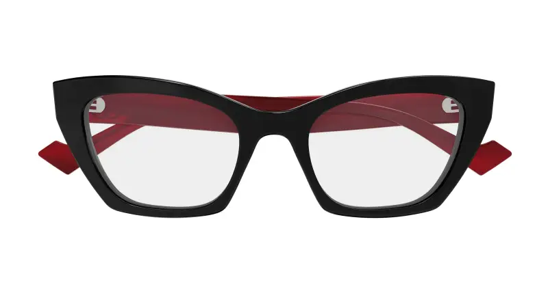 Donna GG1334O 004 Montature da vista Acetato Nero Trasparente Cat Eye miniatura 2