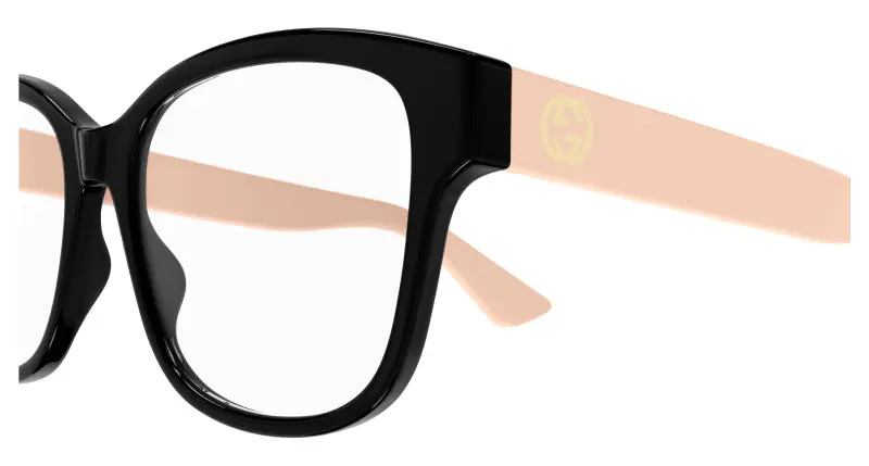 Donna GG1340O 007 Montature da vista Iniettato Nero Trasparente Squadrata miniatura 3