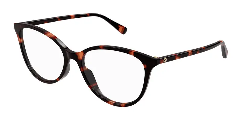 Gucci Donna GG1359O 002 Montature da vista Acetato Havana Geometrica