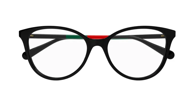 Donna GG1359O 005 Montature da vista Acetato Nero Trasparente Cat Eye miniatura 2