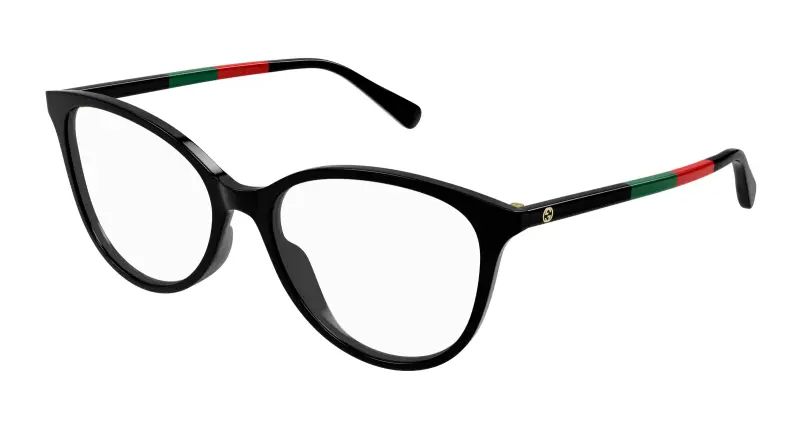 Donna GG1359O 005 Montature da vista Acetato Nero Trasparente Cat Eye