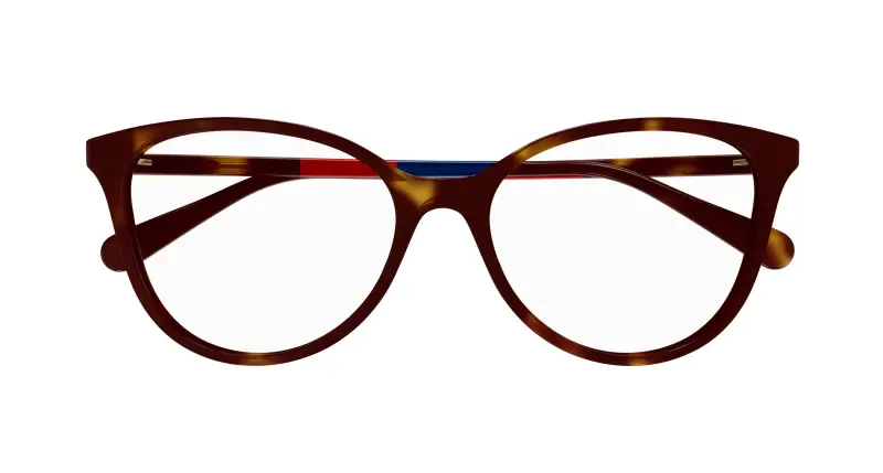 Donna GG1359O 006 Montature da vista Acetato Havana Trasparente Cat Eye miniatura 2