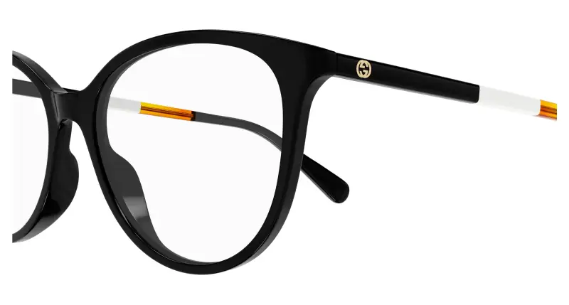 Donna GG1359O 007 Montature da vista Acetato Nero Trasparente Cat Eye miniatura 3