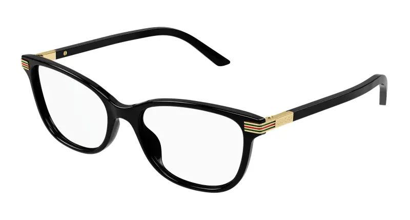 Donna GG1451O 004 Montature da vista Acetato Nero Trasparente Cat Eye