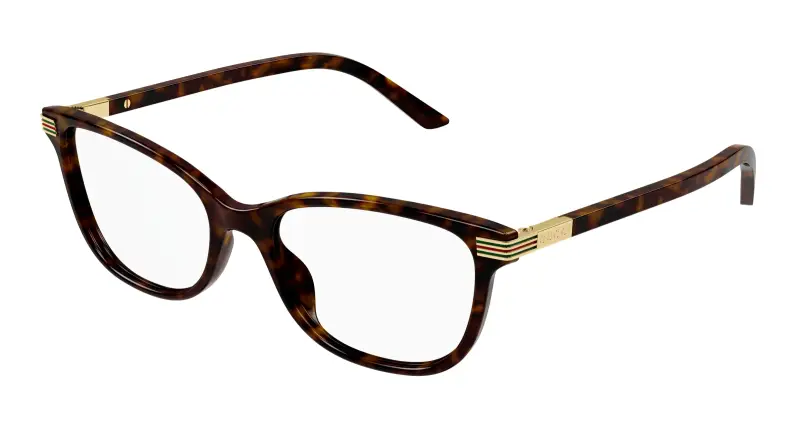 Donna GG1451O 005 Montature da vista Acetato Havana Trasparente Cat Eye