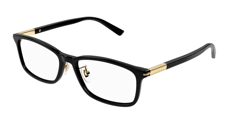 Donna GG1506OJ 001 Montature da vista Acetato Nero Trasparente Squadrata