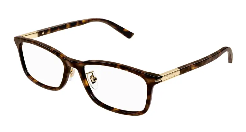 Donna GG1506OJ 002 Montature da vista Acetato Havana Trasparente Squadrata