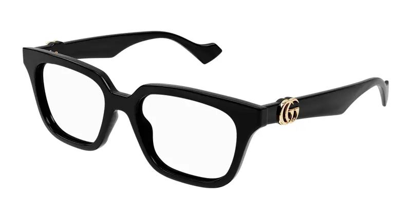Gucci Donna GG1536O 001 Montature da vista Iniettato Nero Trasparente Cat Eye
