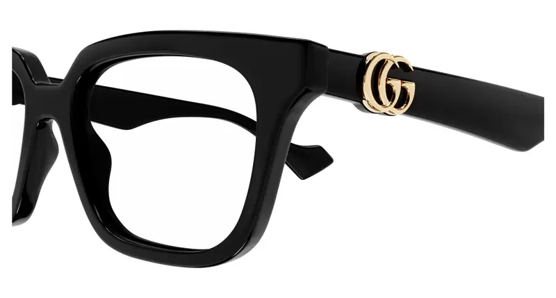 Gucci Donna GG1536O 005 Montature da vista Iniettato Nero Trasparente Cat Eye miniatura 2
