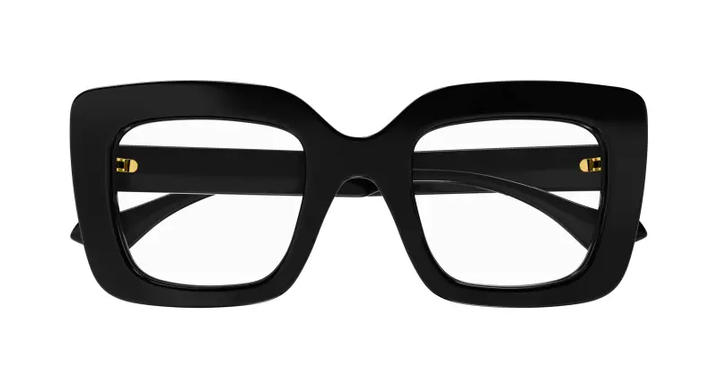 Donna GG1554O 001 Montature da vista Acetato Nero Trasparente Squadrata miniatura 2