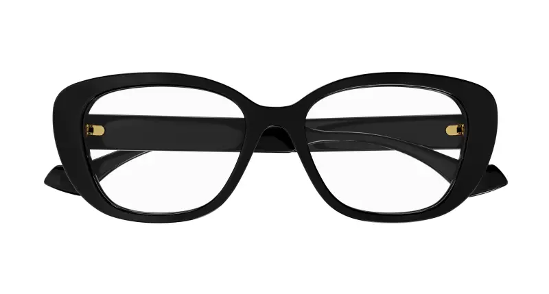 Donna GG1559OK 001 Montature da vista Acetato Nero Trasparente Rotonda miniatura 2