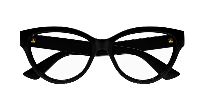 Donna GG1581O 001 Montature da vista Iniettato Nero Trasparente Rotonda miniatura 2