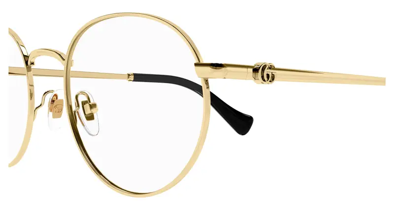 Gucci Donna GG1594O 001 Montature da vista Metallo Oro Trasparente Rotonda miniatura 3