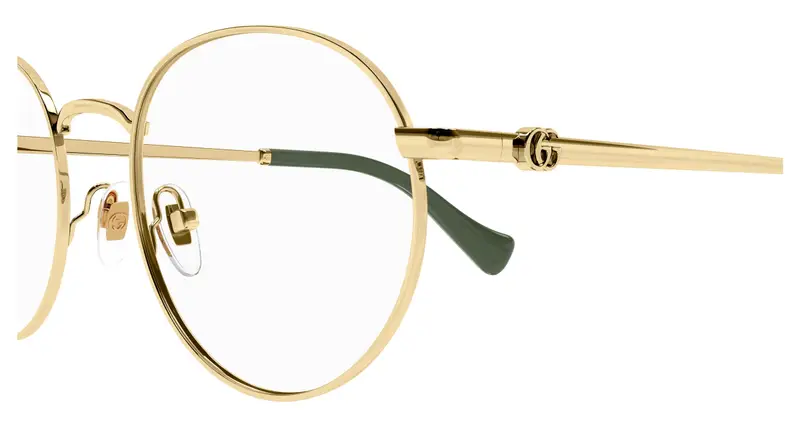 Gucci Donna GG1594O 002 Montature da vista Metallo Oro Trasparente Rotonda miniatura 2