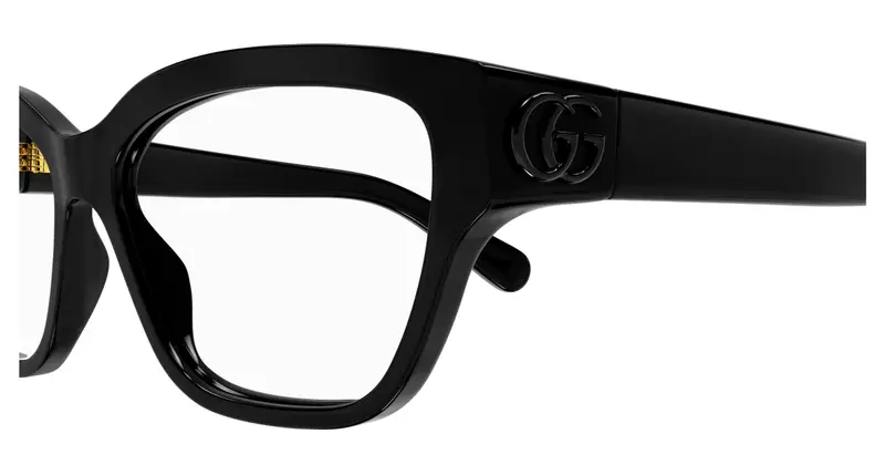 Gucci Donna GG1597O 001 Montature da vista Iniettato Nero Trasparente Cat Eye miniatura 2