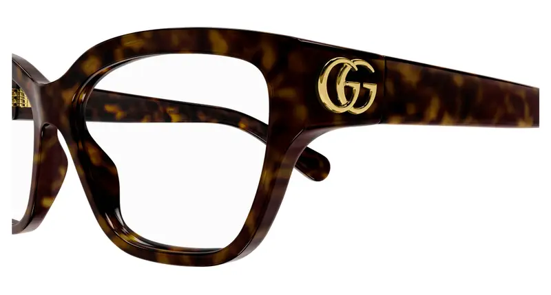 Gucci Donna GG1597O 002 Montature da vista Iniettato Havana Trasparente Cat Eye miniatura 2