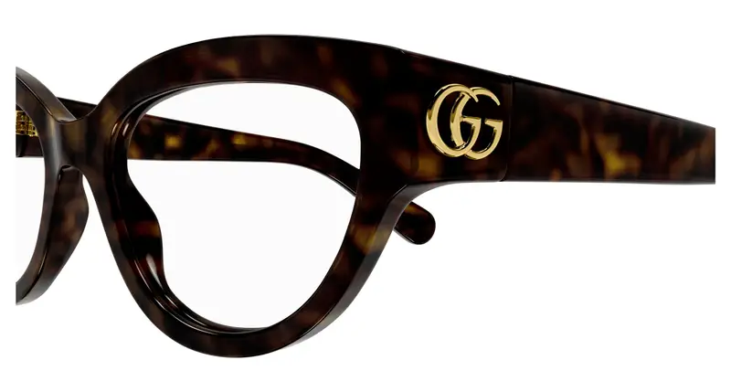 Gucci Donna GG1598O 002 Montature da vista Iniettato Havana Trasparente Cat Eye miniatura 2