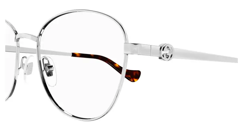 Donna GG1601O 003 Montature da vista Metallo Argento Trasparente Rotonda miniatura 3