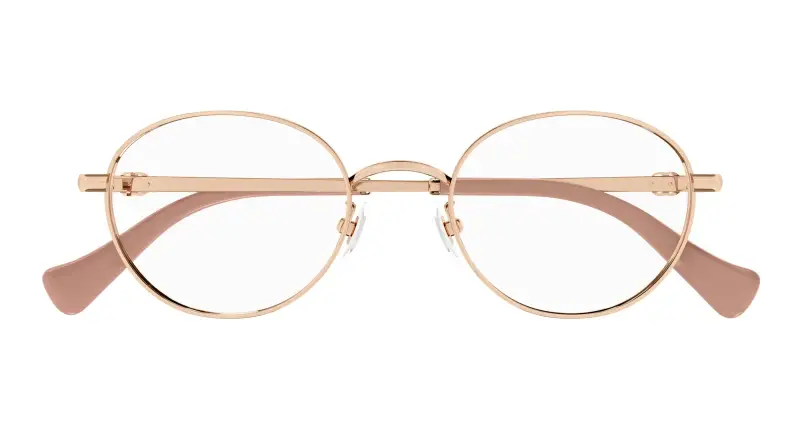 Donna GG1608OK 002 Montature da vista Titanio Rosa Trasparente Rotonda miniatura 2