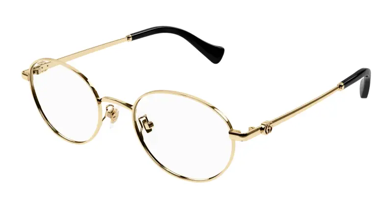 Donna GG1608OK 003 Montature da vista Titanio Oro Trasparente Rotonda