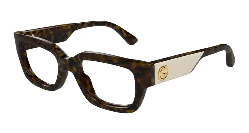 Donna GG1666O 003 Montature da vista Acetato Havana Trasparente Cat Eye