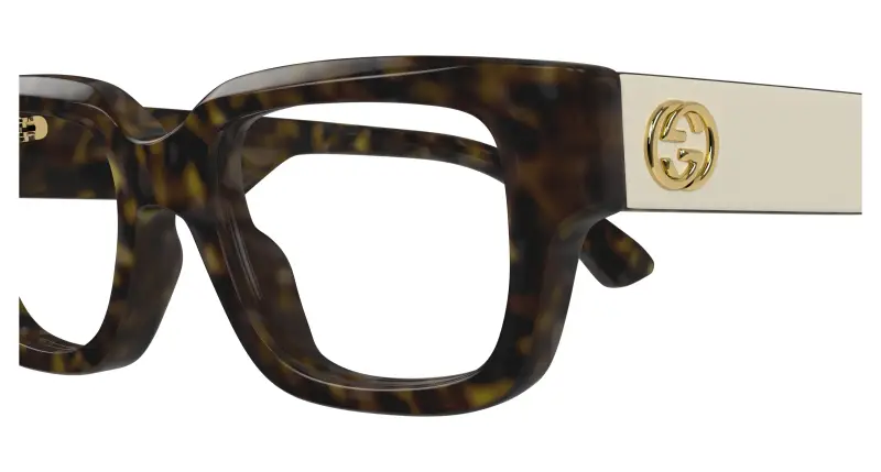 Donna GG1666O 007 Montature da vista Acetato Havana Trasparente Cat Eye miniatura 3