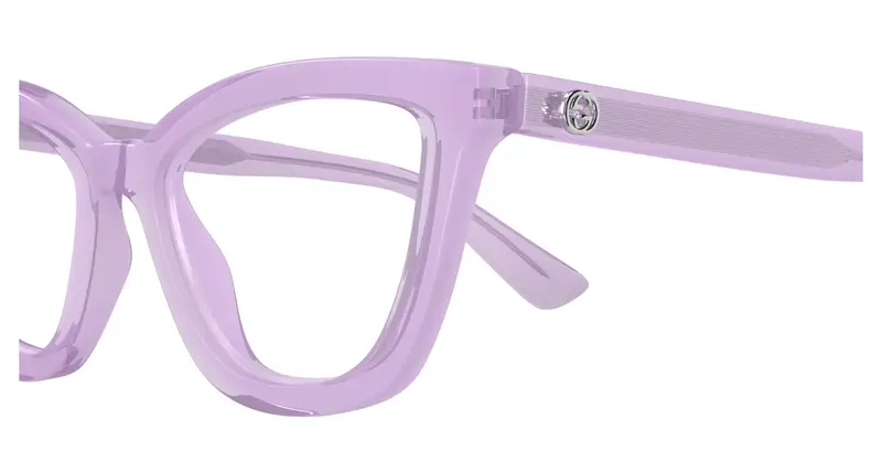 Gucci Donna GG1686O 004 Montature da vista Acetato Viola Trasparente Rotonda miniatura 2