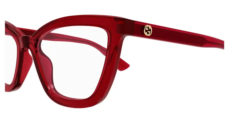 Donna GG1686O 009 Montature da vista Acetato Rosso Trasparente Rotonda miniatura 3