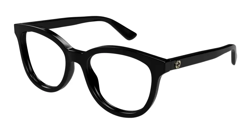 Donna GG1687O 001 Montature da vista Acetato Nero Trasparente Cat Eye