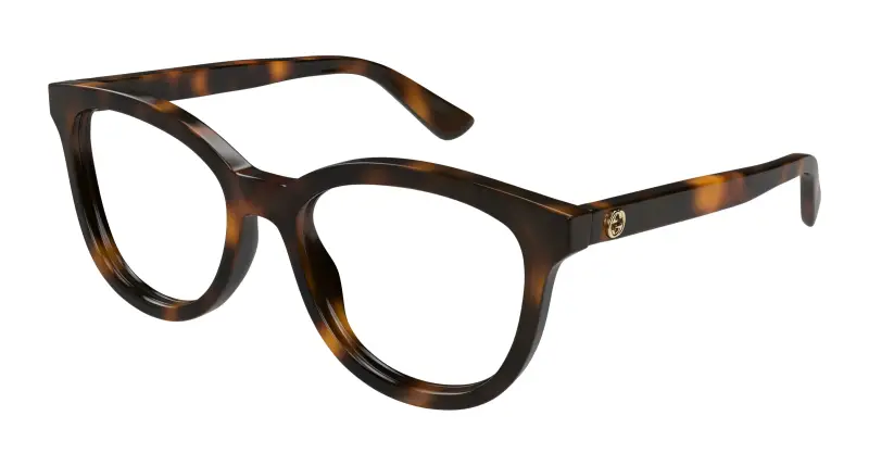Donna GG1687O 002 Montature da vista Acetato Havana Trasparente Cat Eye