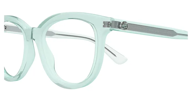 Donna GG1687O 004 Montature da vista Acetato Verde Trasparente Cat Eye miniatura 3