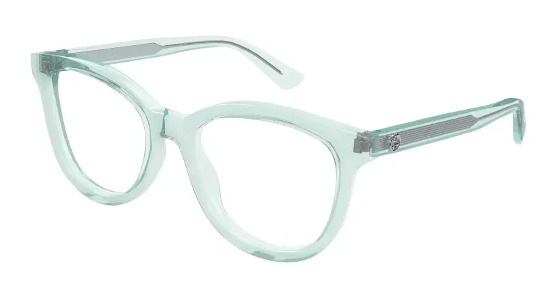 Donna GG1687O 004 Montature da vista Acetato Verde Trasparente Cat Eye