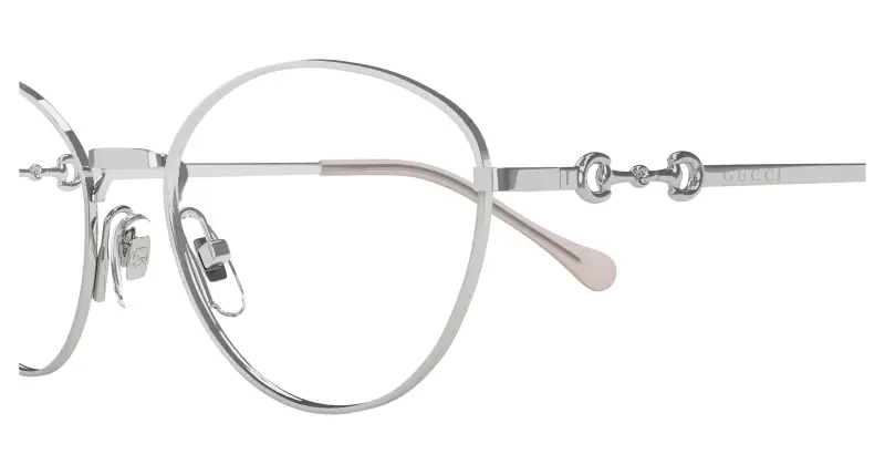 Donna GG1699O 004 Montature da vista Metallo Argento Trasparente Cat Eye miniatura 3